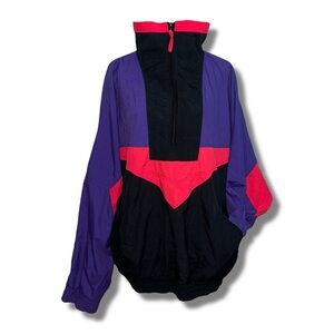 Vintage Colorblock Pullover Windbreaker